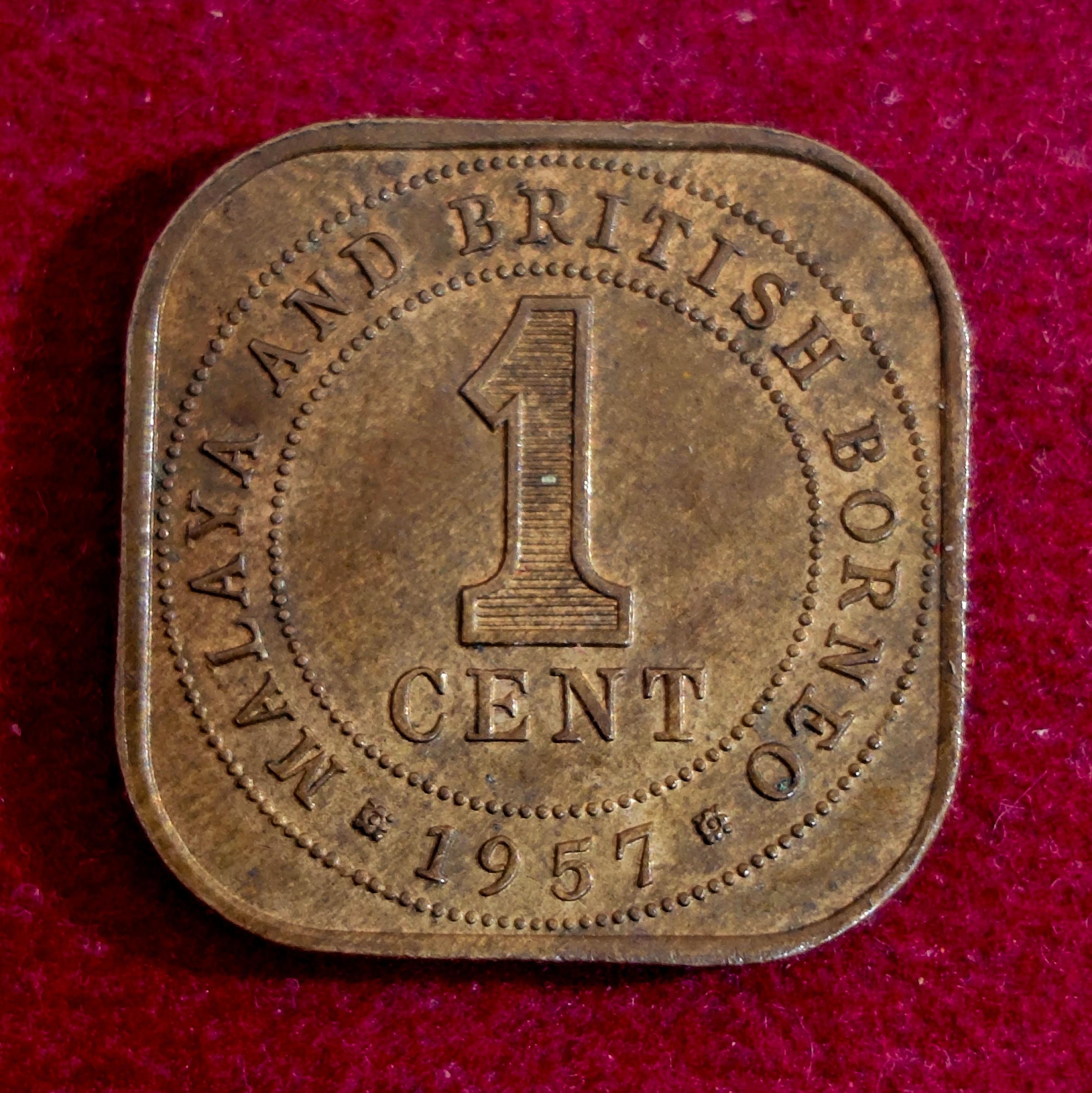 Malaya and British Borneo (Malaysia) 1 Cent Elizabeth II 1957 Coin