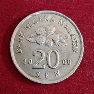 Malaysia 20 Sen - Agong 2000 Coin