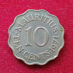 Mauritius 10 Cents - Elizabeth II 1971 Coin