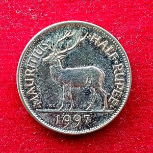 Mauritius (1/2) Half Rupee Sir Seewoosagur Ramgoolam 1997 Coin