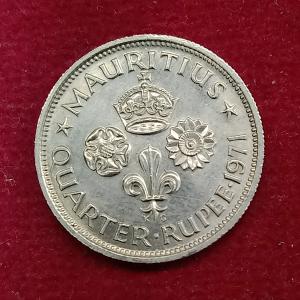 Mauritius 1/4  Rupee Elizabeth II 1971 Coin