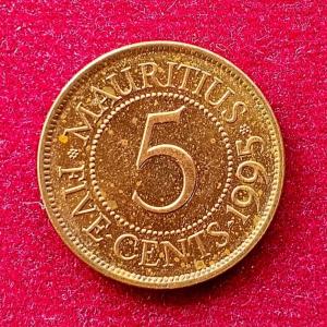 Mauritius 5 Cents 1995 Coin