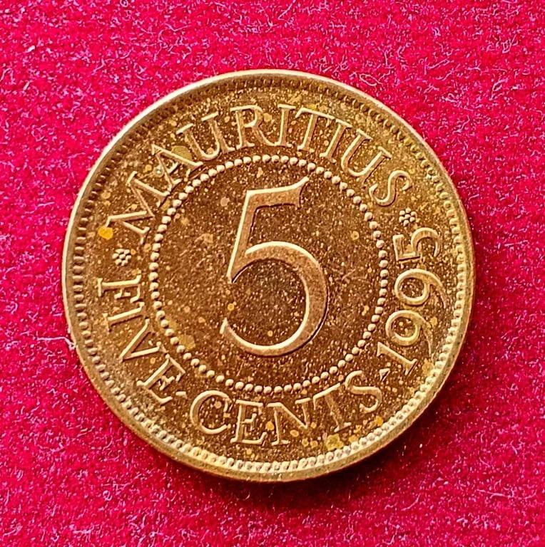 Mauritius 5 Cents 1995 Coin