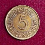 Mauritius 5 Cents 1999 Coin