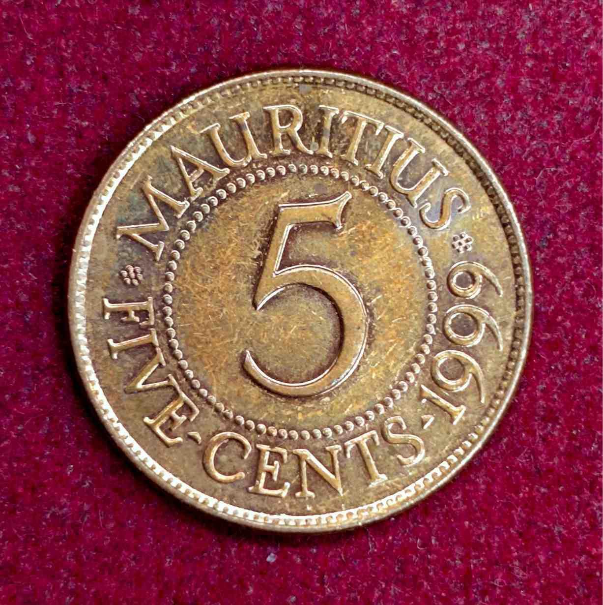 Mauritius 5 Cents 1999 Coin