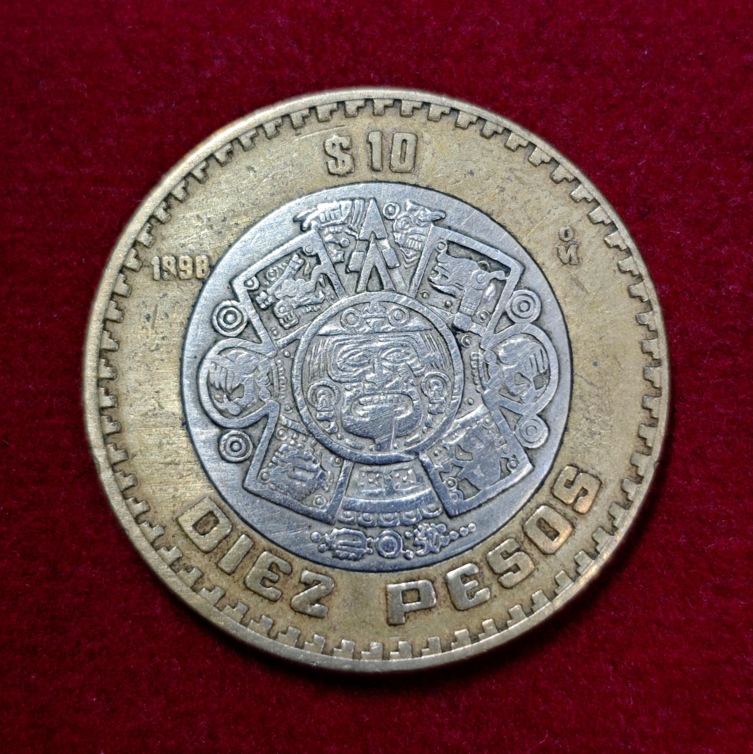 Mexico 10 Pesos 1998 Coin