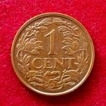 Netherlands 1 Cent Wilhelmina 1919 Coin