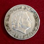 Netherlands 1 Gulden - Juliana 1957 Silver Coin