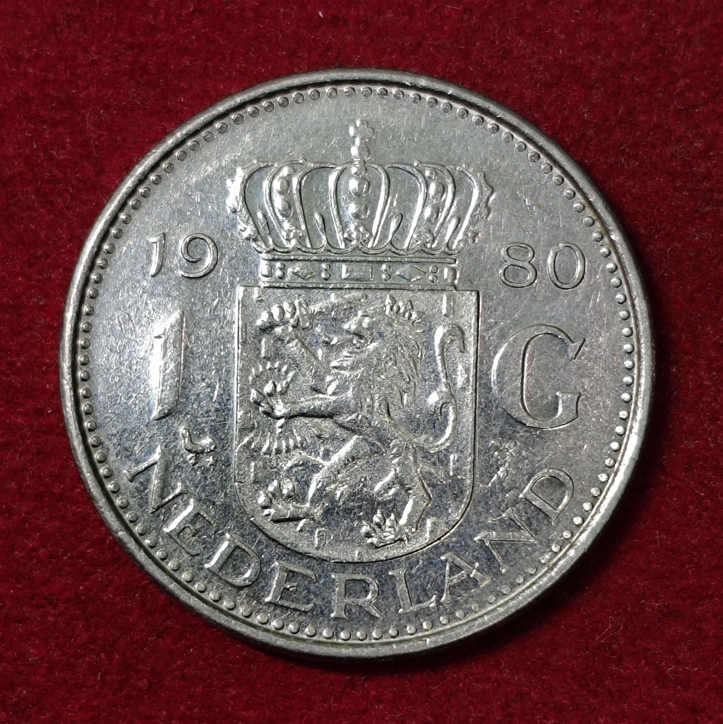 Netherlands 1 Gulden - Juliana 1980 Coin