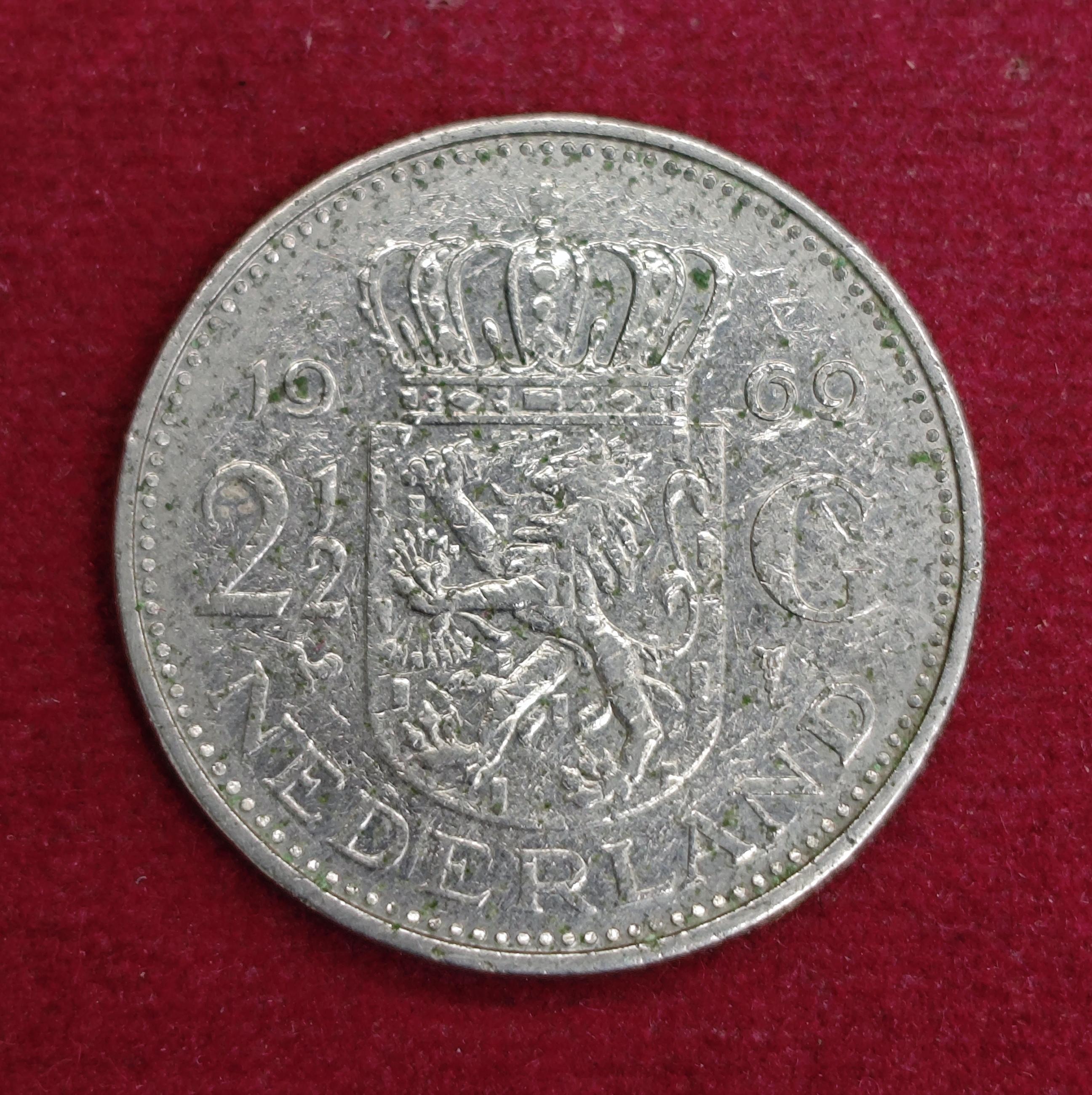 Netherlands 2½ Gulden – Juliana 1969 Coin