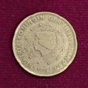 Netherlands 20 Euro Cent - Beatrix 2000 Coin