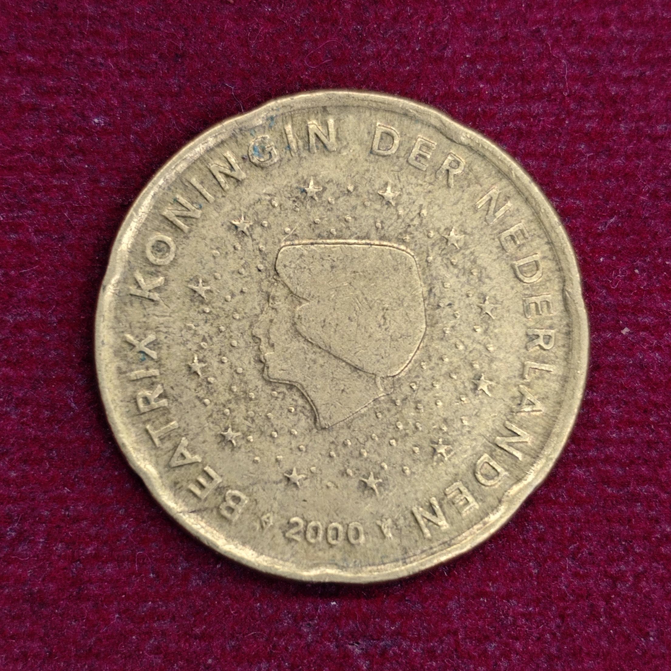 Netherlands 20 Euro Cent - Beatrix 2000 Coin