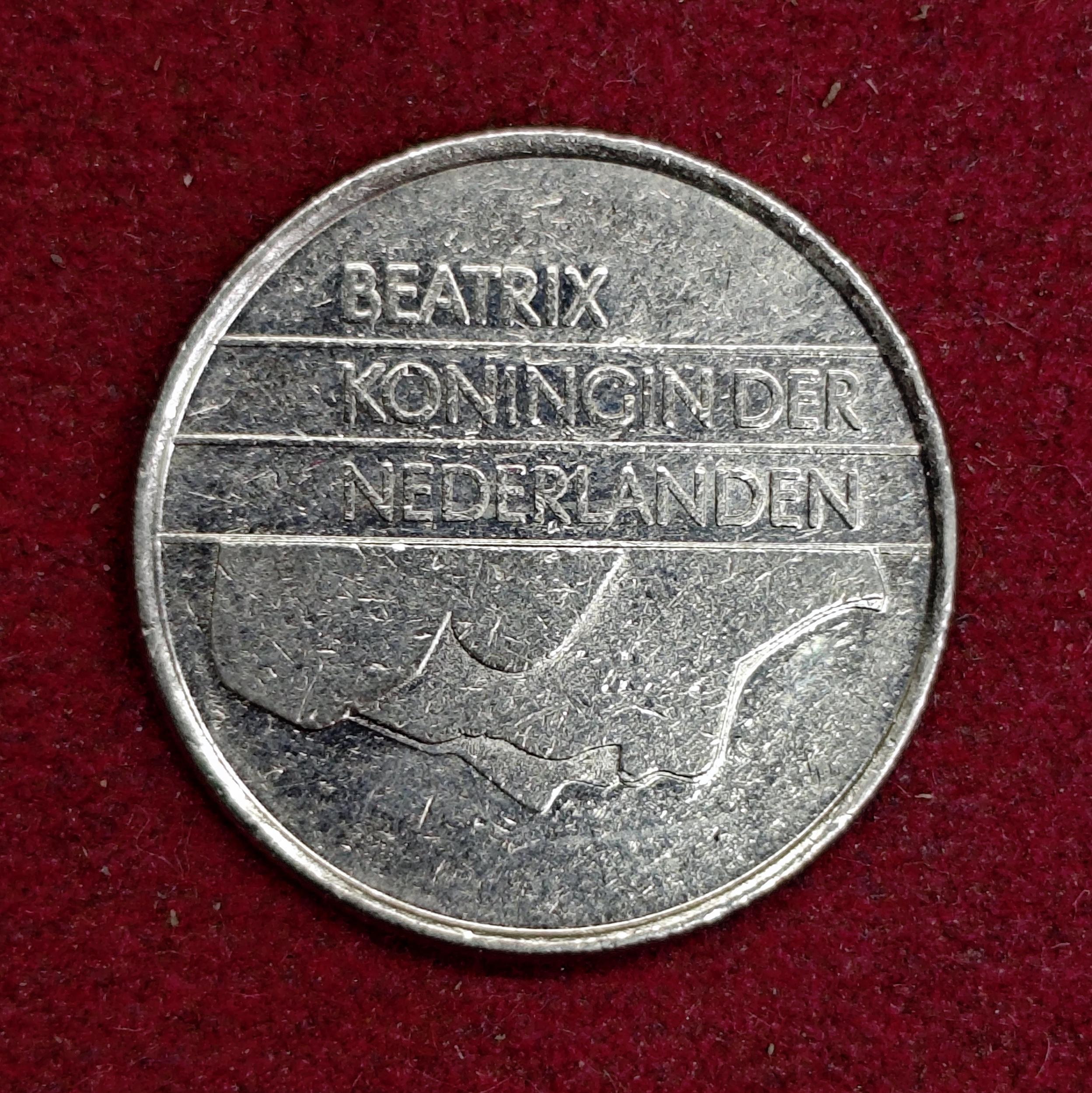 Netherlands 25 Cents Beatrix 1985 Coin