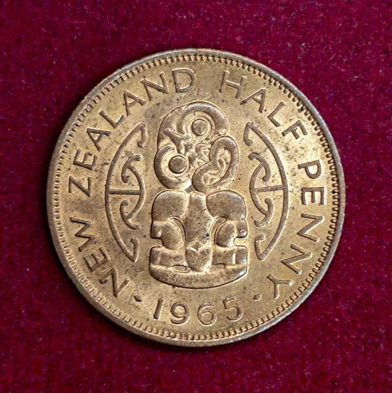 New Zealand 1/2 Penny - Elizabeth II 1965 Coin