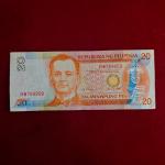 Philippines 20 Piso Manuel L. Quezon 2004 Banknote