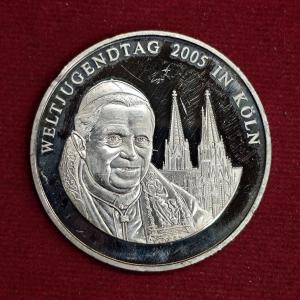Pope Benedict XVI World Youth Day Cologne 2005 Commemorative Medallion – Vatican “Status Vaticanus” (40 mm)