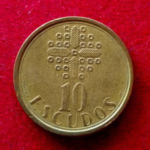 Portugal 10 Escudos 1990 Coin