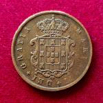 Portugal 10 Reis Luiz I 1853 Coin