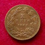 Portugal 10 Reis Luiz I 1883 Coin