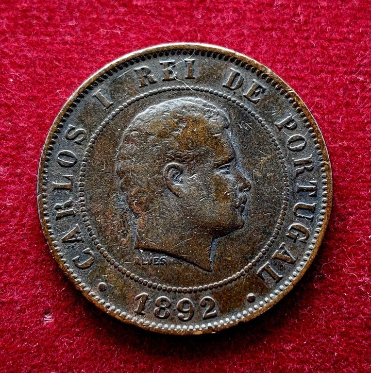 Portugal 20 Reis - Carlos I 1892 Coin