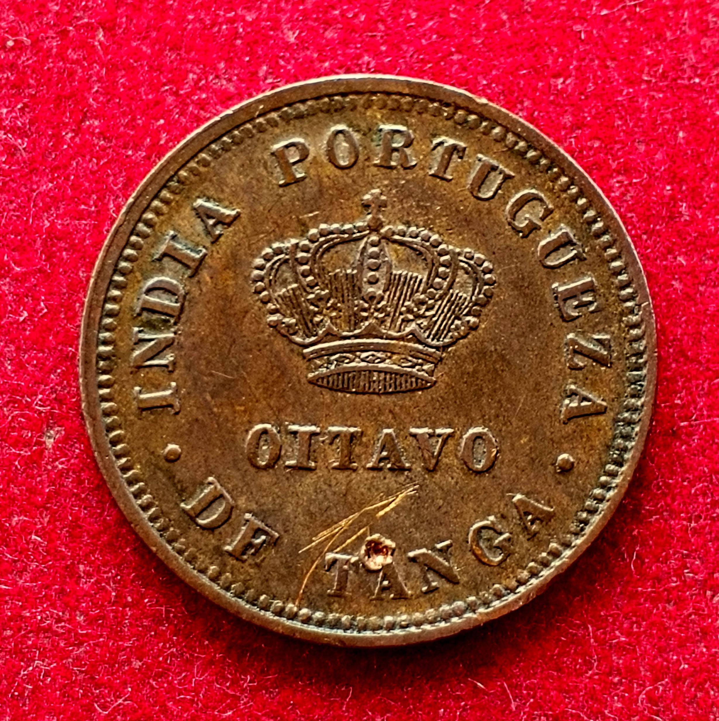 Portuguese India 1/8 Tanga – Luiz I 1881 Coin