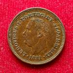 Portuguese India 1/8 Tanga – Luiz I 1881 Coin