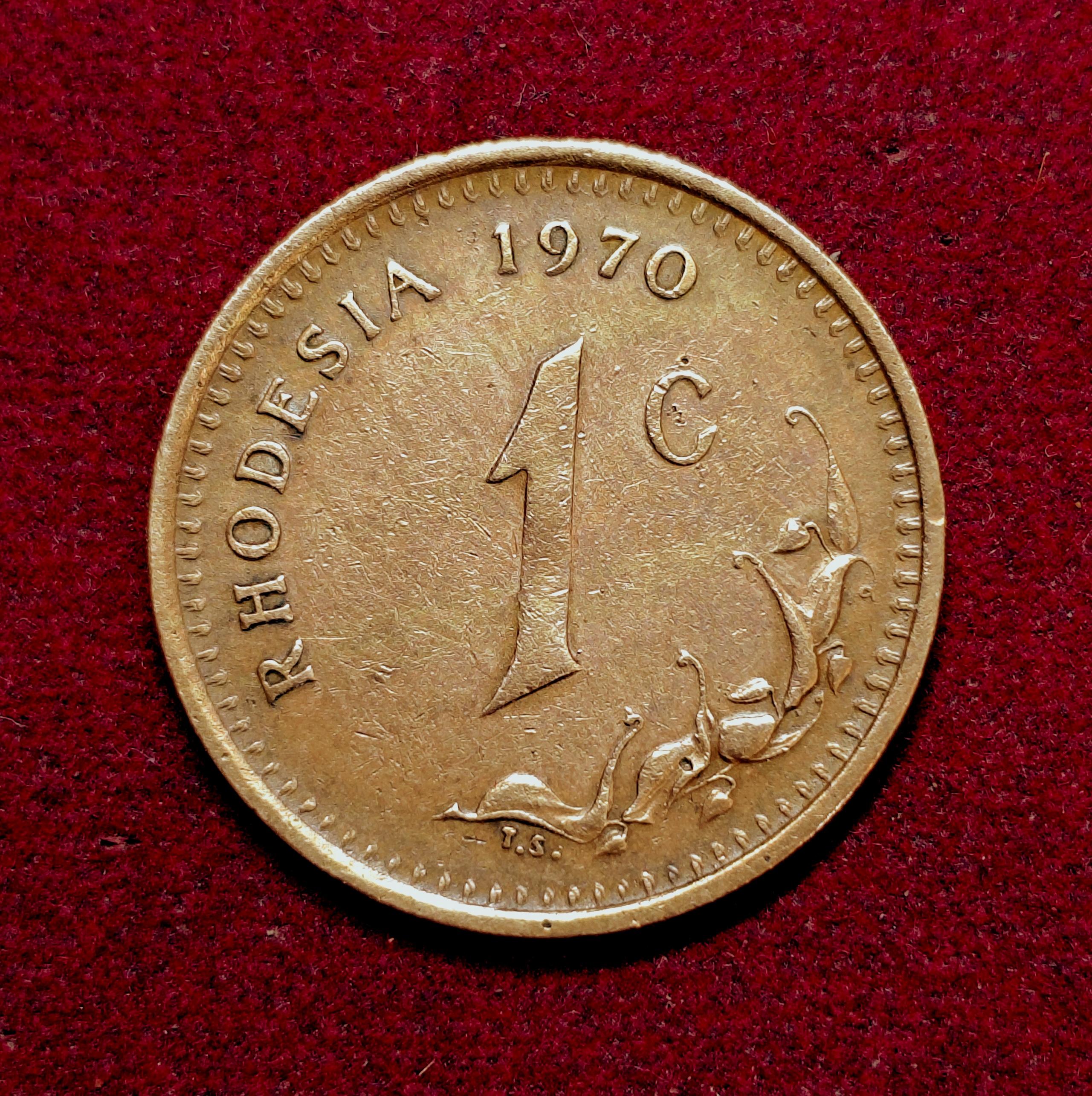 Rhodesia 1 Cent 1970 Coin