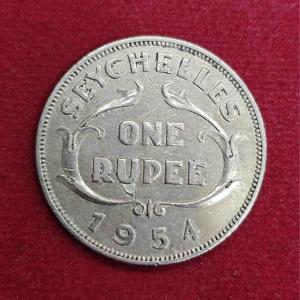 Seychelles 1 Rupee Elizabeth II 1954 Coin