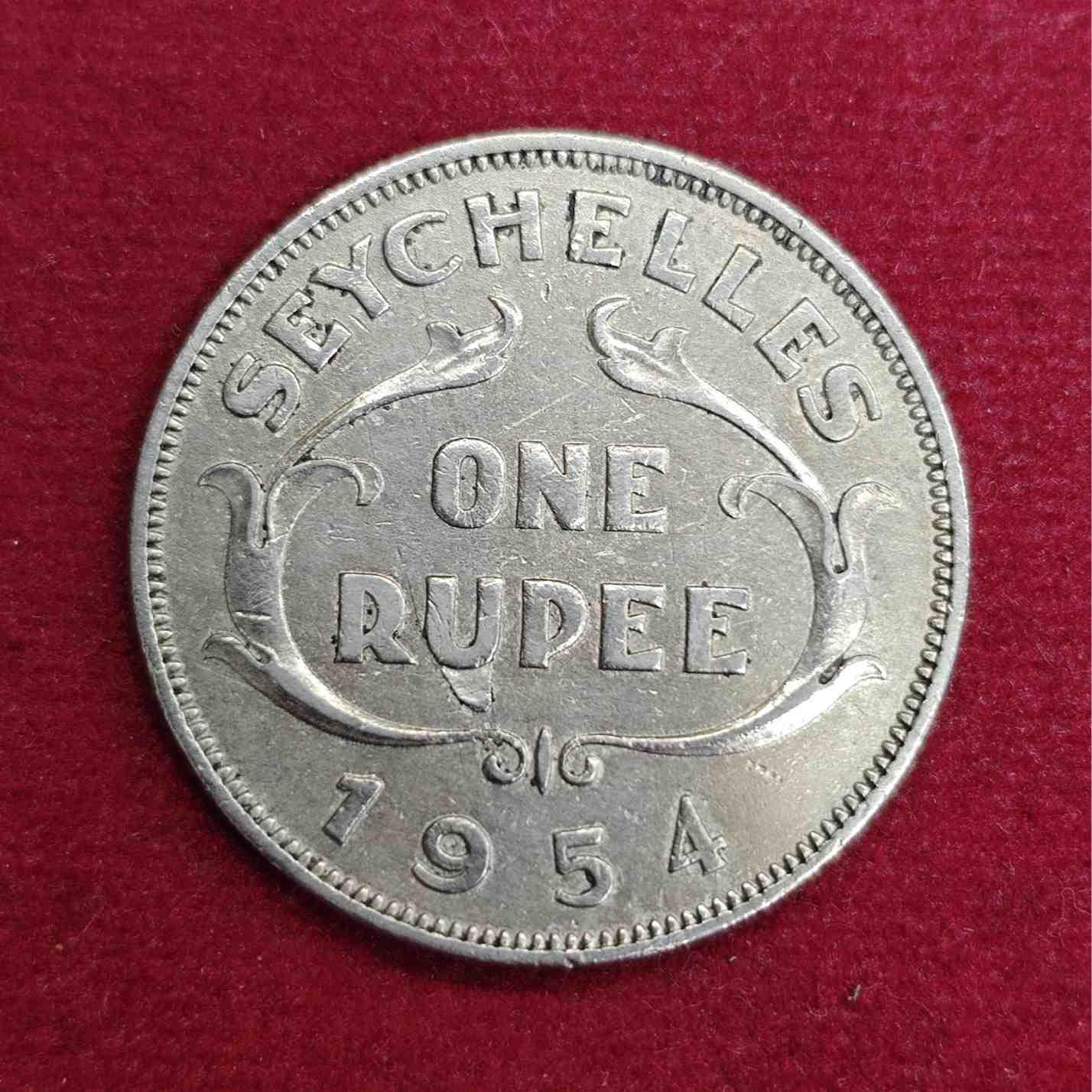 Seychelles 1 Rupee Elizabeth II 1954 Coin