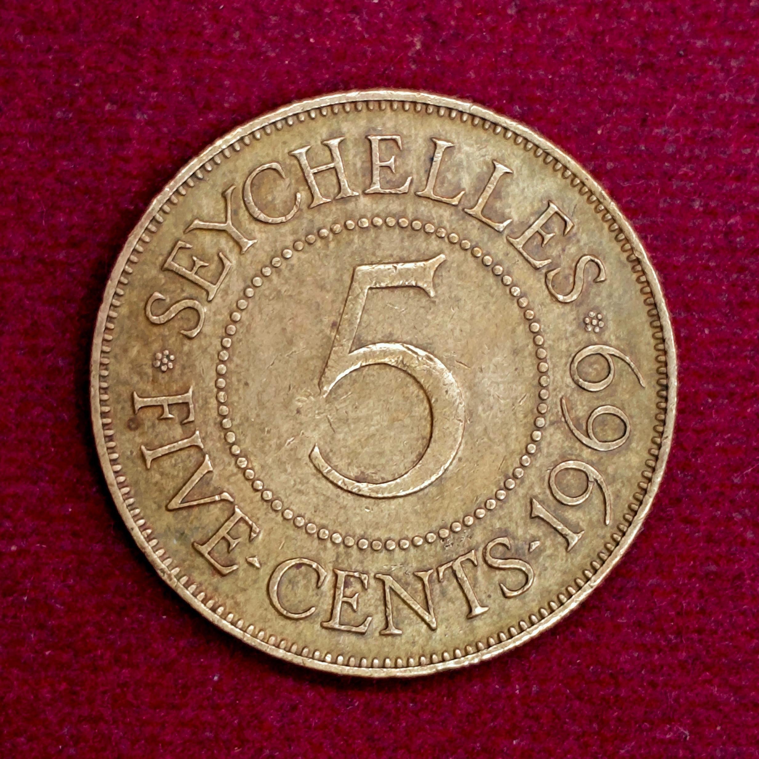 Seychelles 5 Cents Elizabeth II 1969 Coin