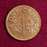 Singapore 1 Cent ribbon downwards 1994 Coin