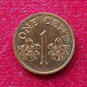 Singapore 1 Cent ribbon downwards 2002 Coin