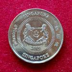 Singapore 10 Cents ribbon upwards 2009 Coin