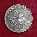 Singapore 20 Cents ribbon downwards 1996 Coin