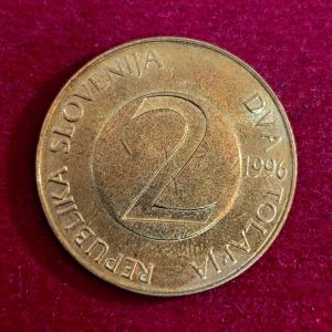 Slovenia 2 Tolarja 1996 Coin