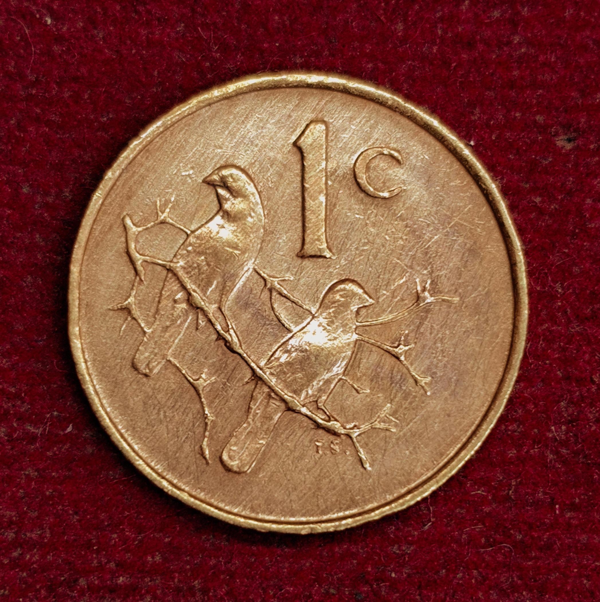 South Africa 1 Cent SUID-AFRIKA 1989 Coin