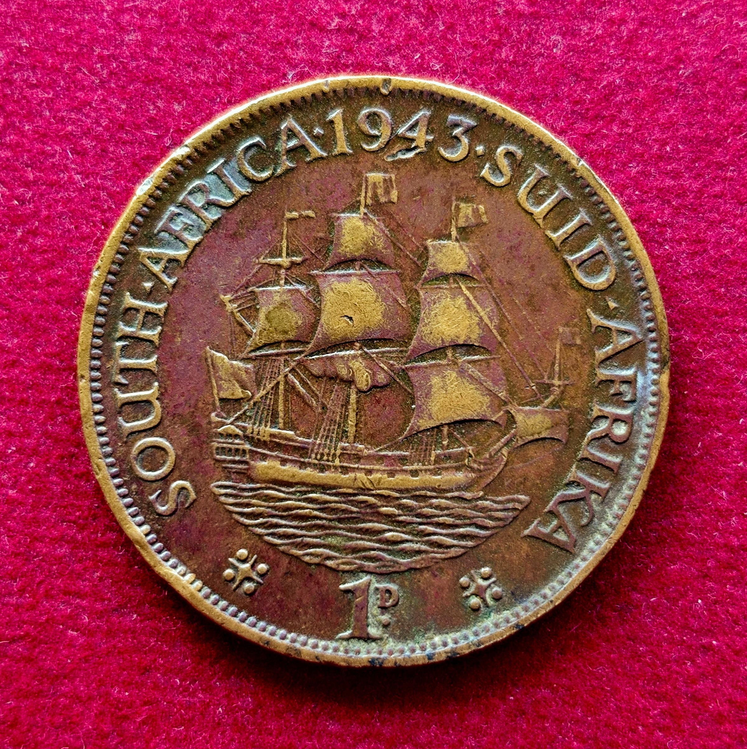 South Africa 1 Penny - George VI SUID AFRIKA - SOUTH AFRICA 1943 Coin