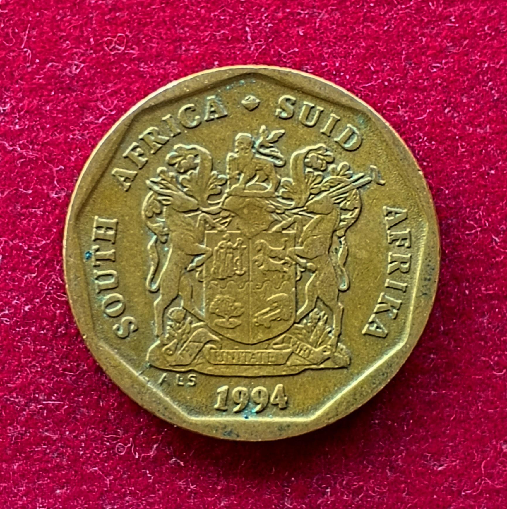 South Africa 20 Cents AFERIKA BORWA 1994 Coin