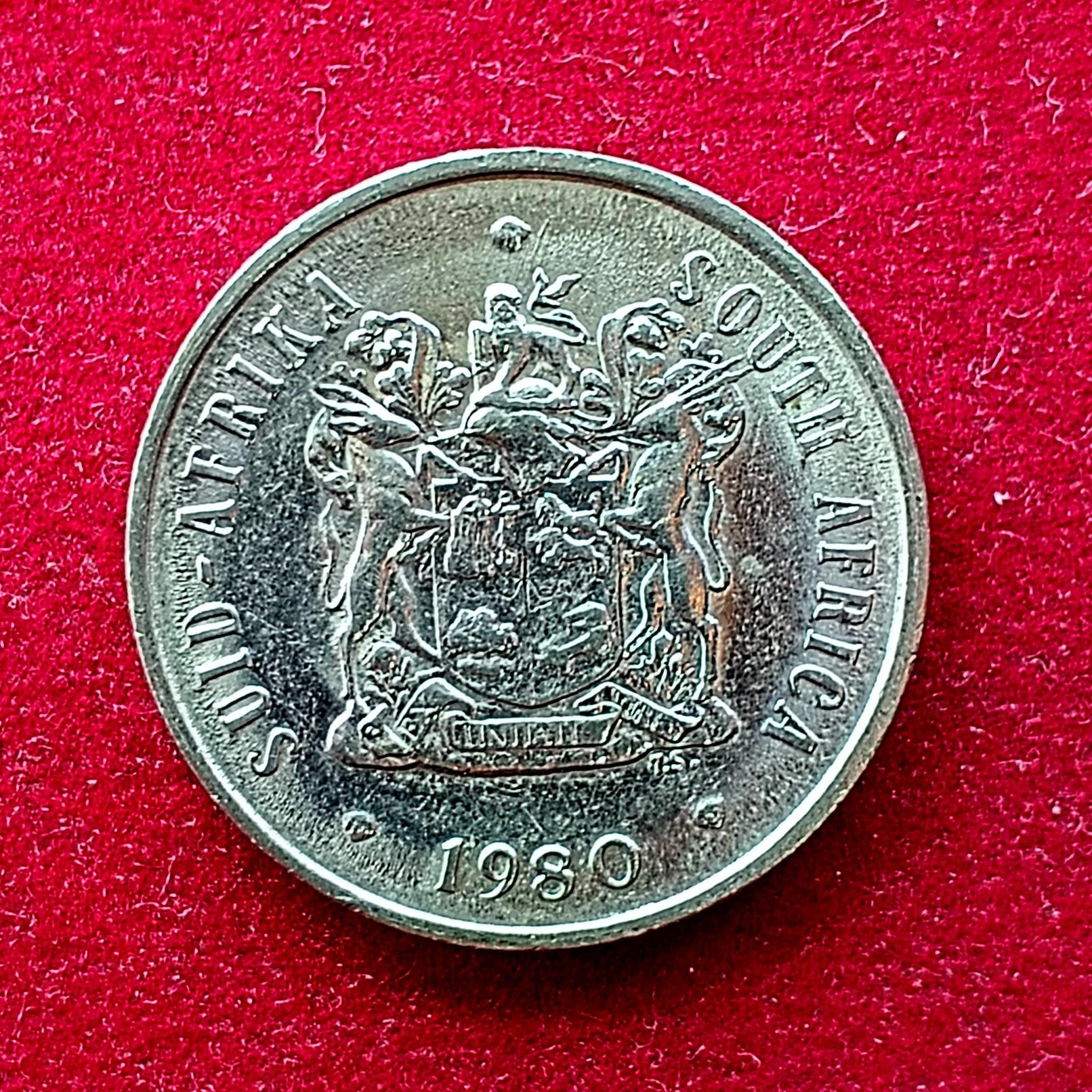 South Africa 20 Cents English Legend - SOUTH AFRICA 1980 Coin