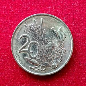 South Africa 20 Cents English Legend - SOUTH AFRICA 1980 Coin
