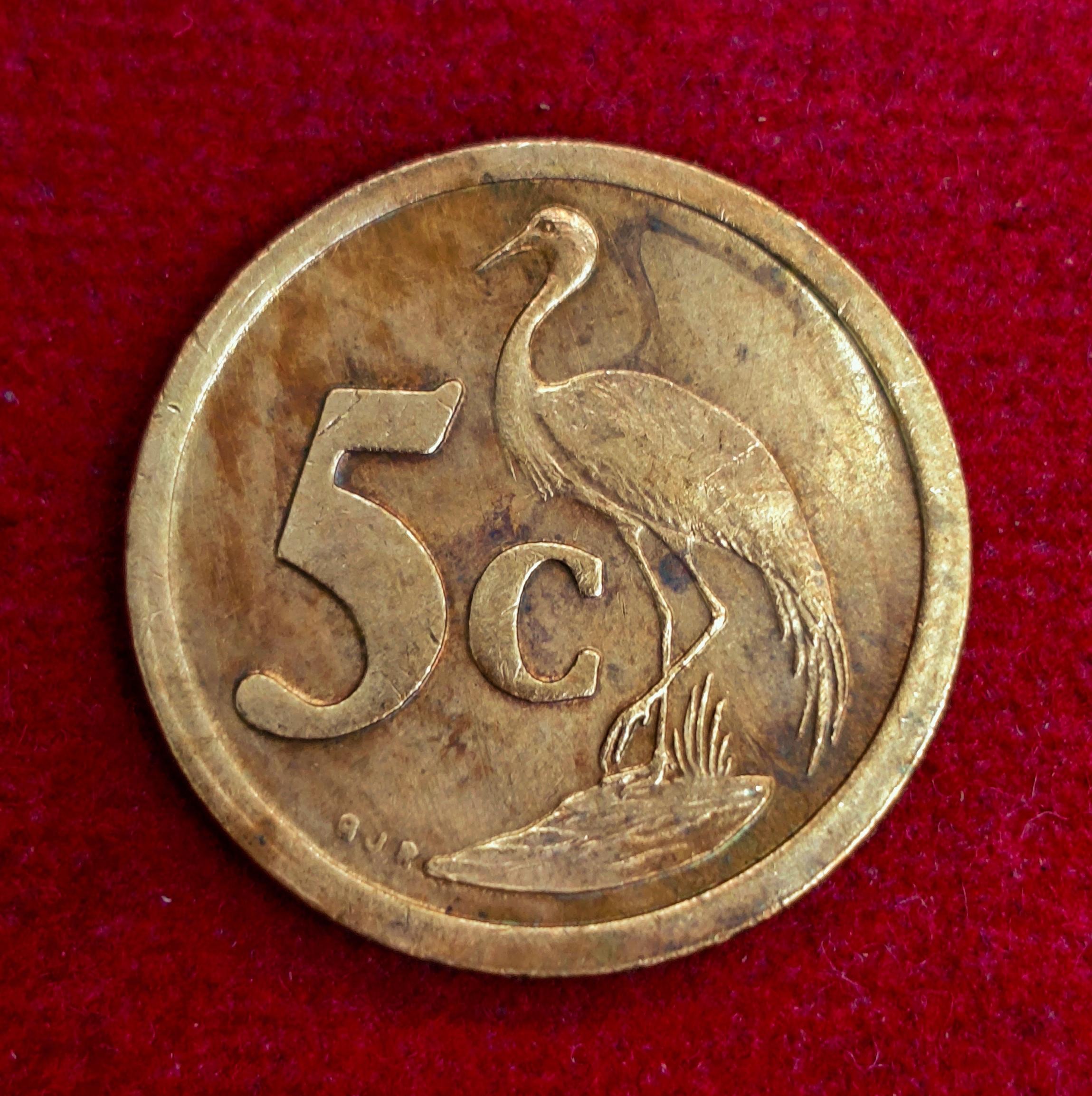 South Africa 5 Cents 1991 Coin