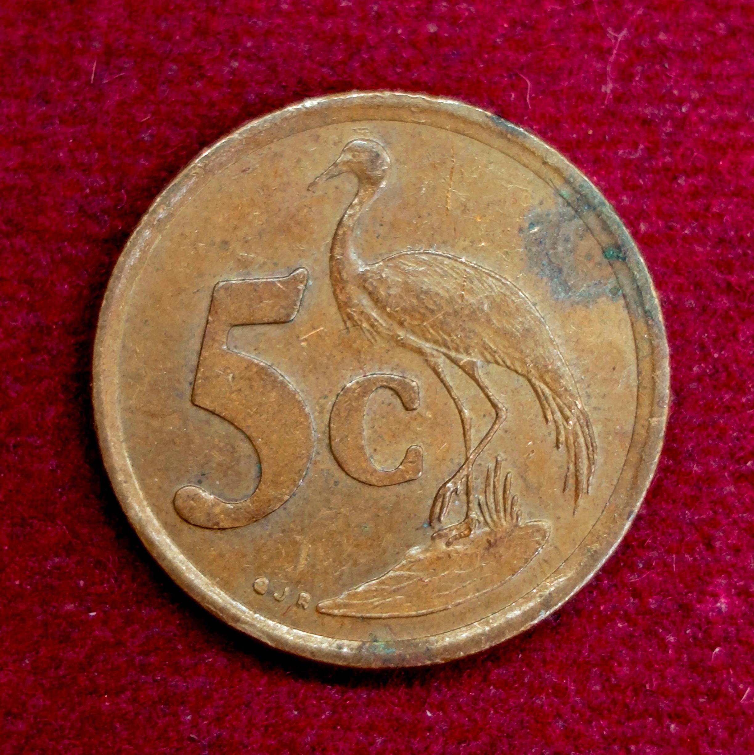 South Africa 5 Cents AFRIKA-DZONGA 1996 Coin