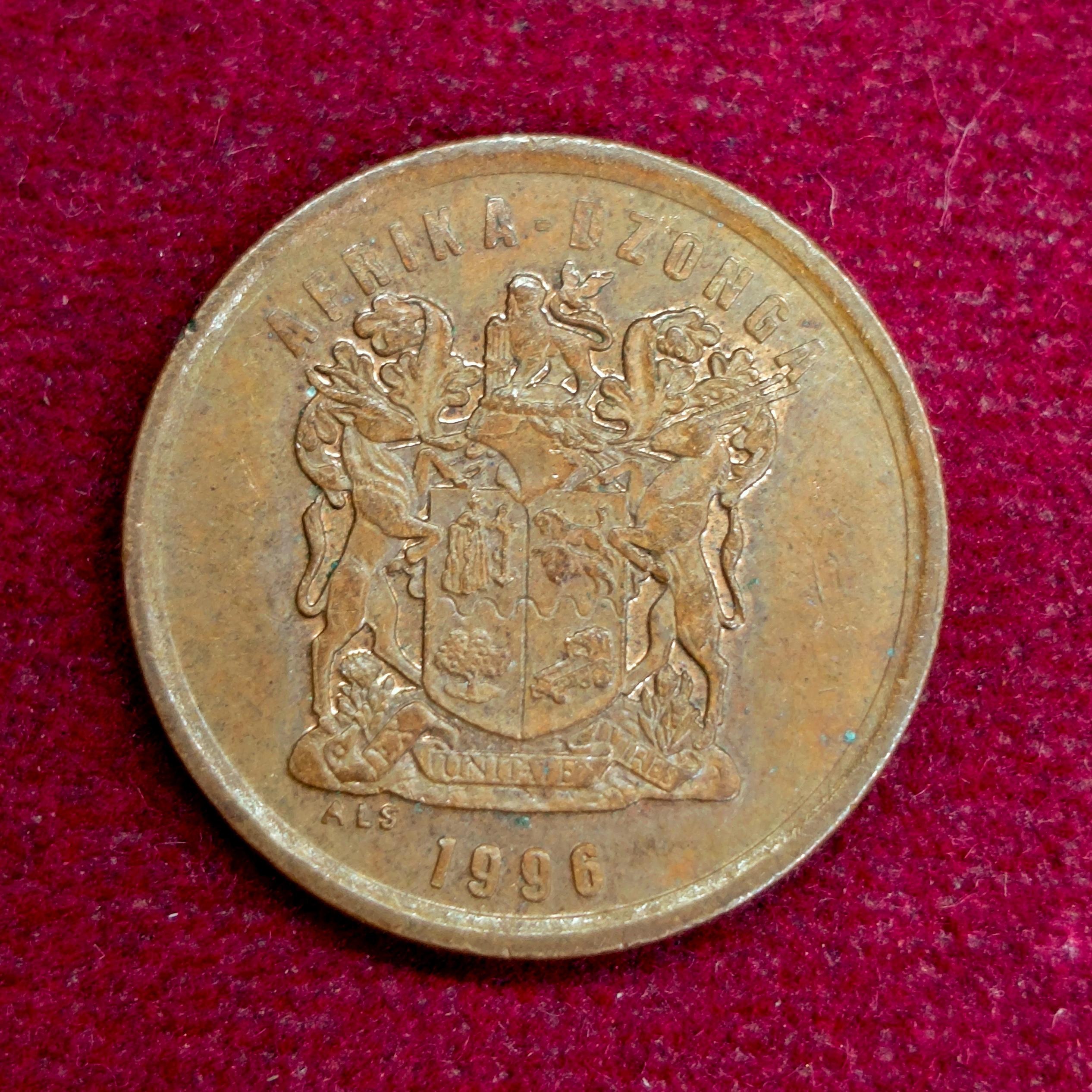 South Africa 5 Cents AFRIKA-DZONGA 1996 Coin