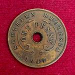 Southern Rhodesia (Zimbabwe) 1 Penny - George VI 1947 Coin