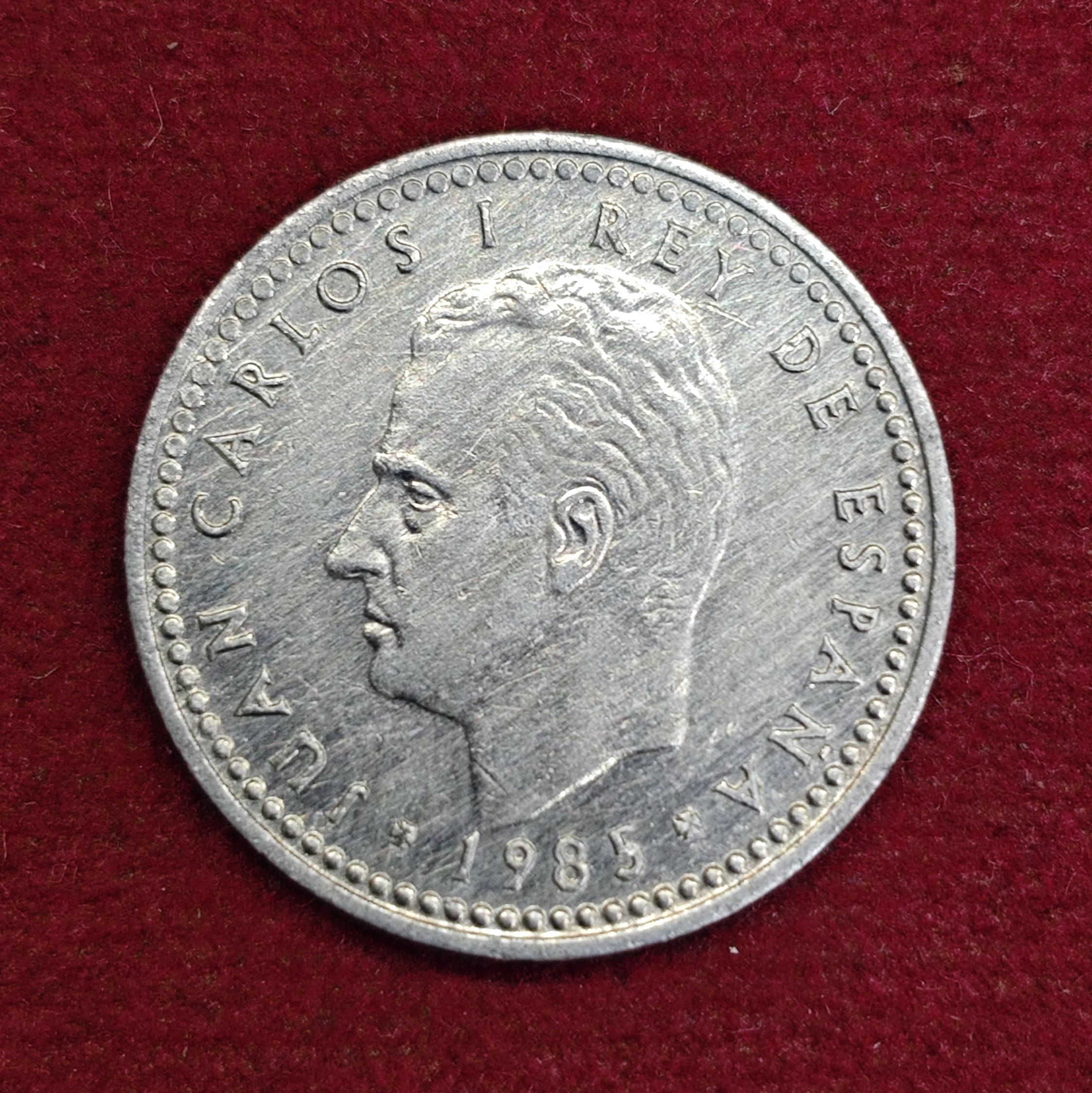 Spain 1 Peseta Juan Carlos I 1985 Coin