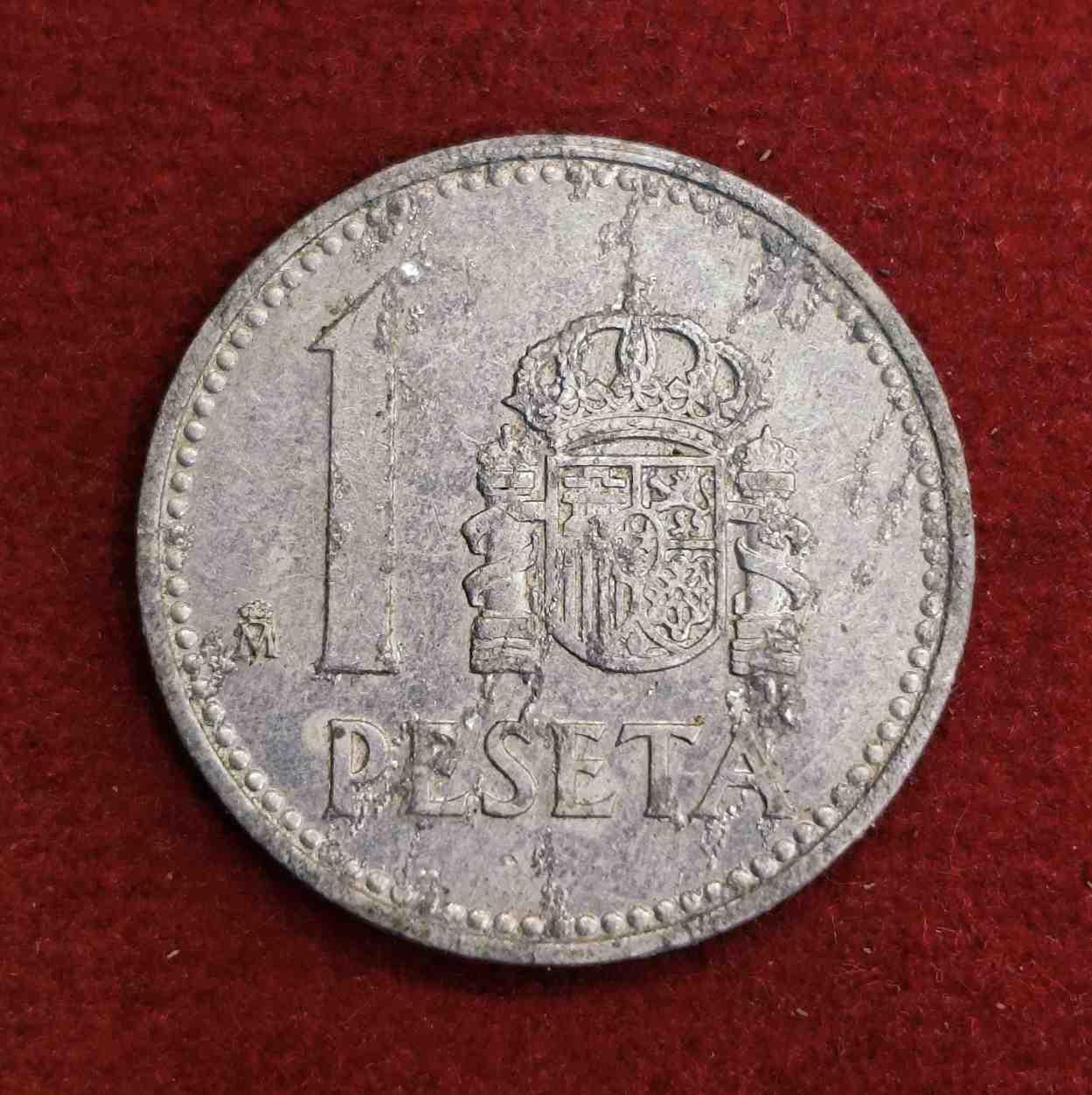 Spain 1 Peseta Juan Carlos I 1985 Coin