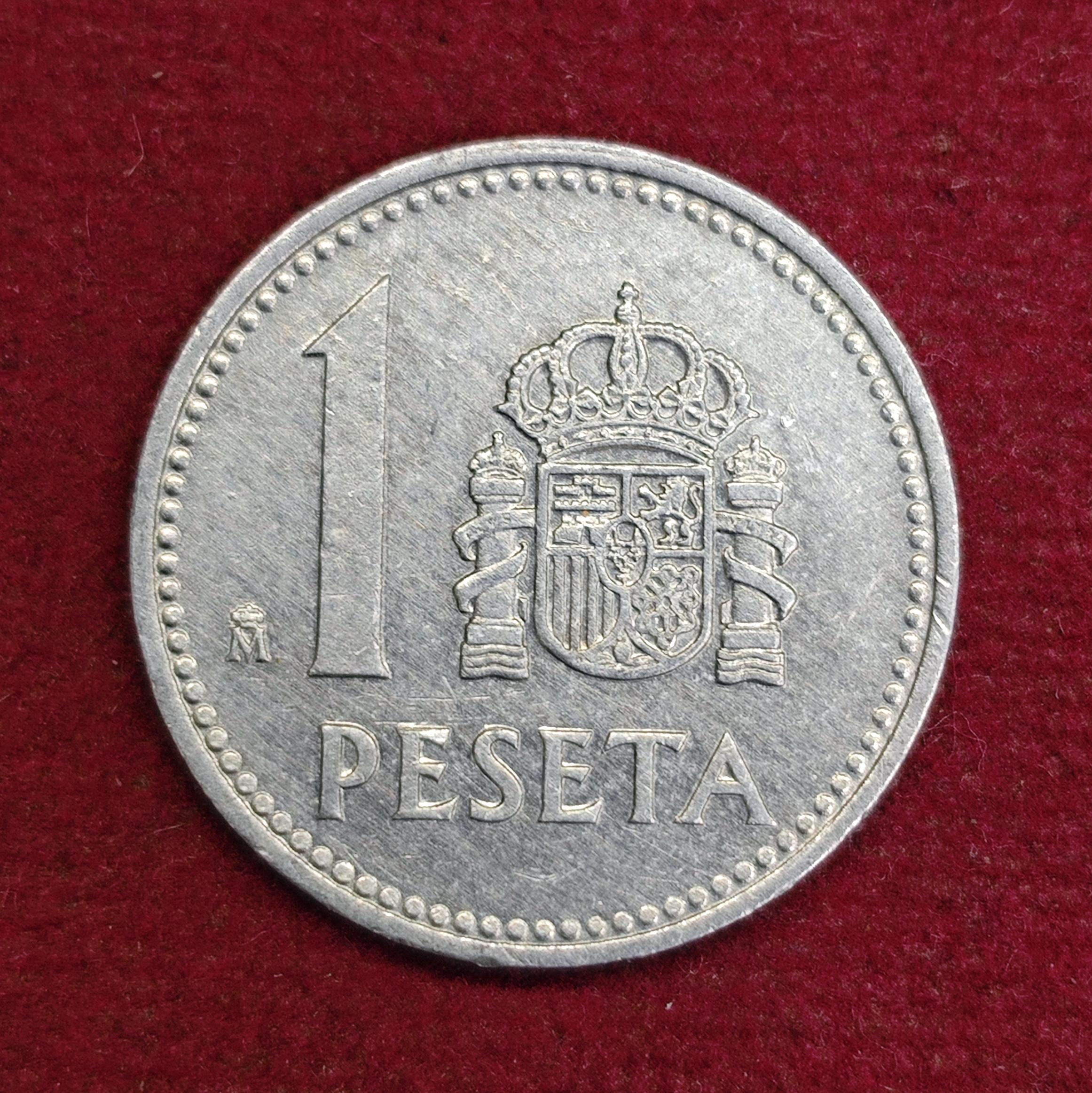 Spain 1 Peseta Juan Carlos I 1985 Coin