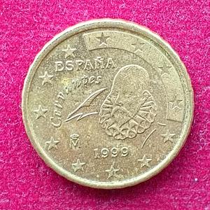 Spain 10 Euro Cent 2nd Map 1999 Coin