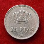 Spain 25 Pesetas Juan Carlos I 1975 Coin