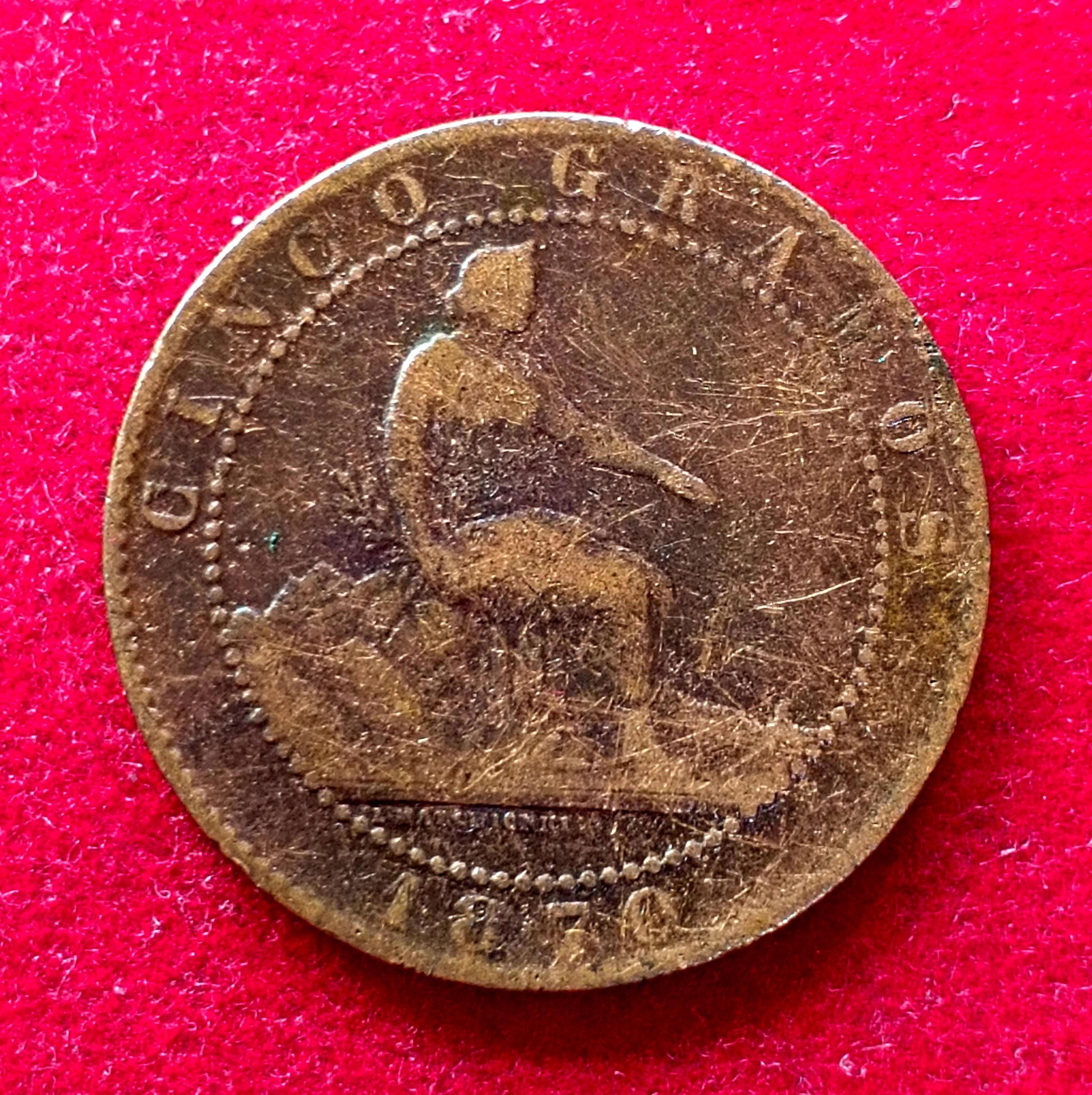 Spain 5 Centimos - Provisional Government 1870 Coin